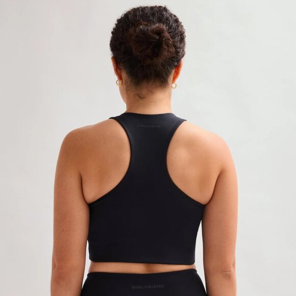 Girlfriend Collective Paloma‎ Racerback Sports Bra Black Medium NWT - Picture 2 of 9